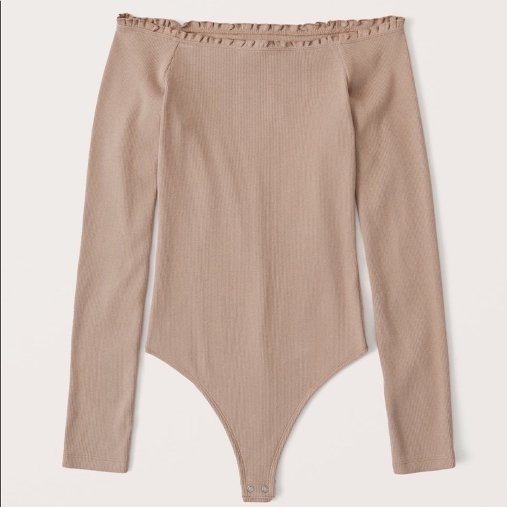 A&F Off-the-shoulder Ruffle Trim Bodysuit